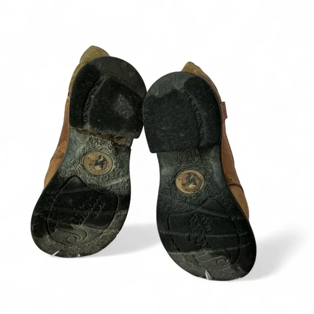 Justin Brown‎ Leather Western Cowboy Boots Girls Kids